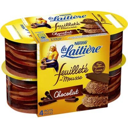 FEUILLETE MOUSSE CHOCO X4