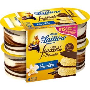 FEUILLETE MOUSSE VANIL.X4