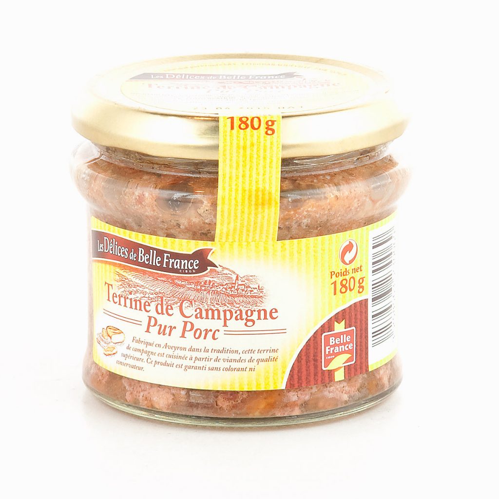 BOCAUX 180G TERRINE DE CAMPAGNE AU PIMENT DÉLICES DE BELLE FRANCE