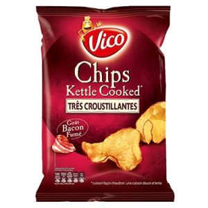 CHIPS KETTLE BACON120VICO