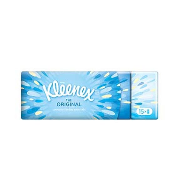 Mouchoirs Kleenex Original Mini Étuis - Lot De 15 - Doux Et Résistants - Certifié FSC