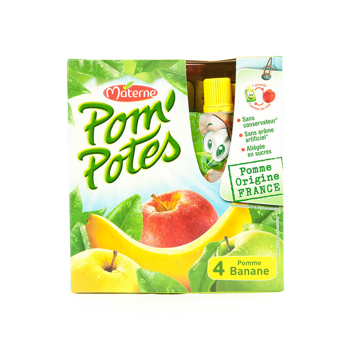 Pom Potes Compotes en gourde pomme vanille POM'POTES 